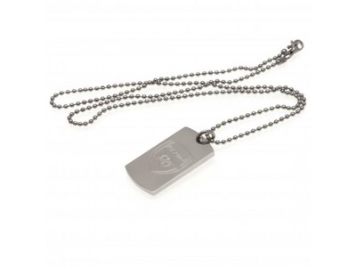 Arsenal FC Engraved Crest Dog Tag & Chain