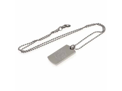 Chelsea hunde skilt og kæde - Engraved Crest Dog Tag & Chain