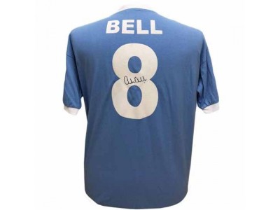 Manchester City trøje - MCFC Bell Signed Shirt Silhouette