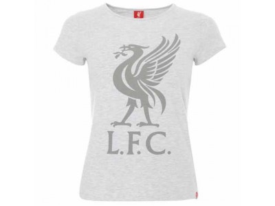 Liverpool LFC Liverbird T Shirt Ladies Ice Marl str. 10 - dame