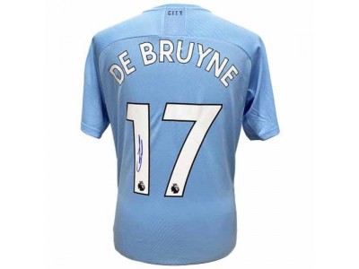 Manchester City trøje autograf - MCFC De Bruyne Signed Shirt