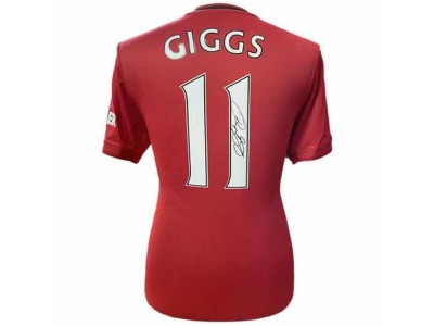 Manchester United trøje autograf - MUFC Giggs Signed Shirt