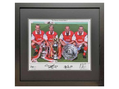 Arsenal trøje autograf - AFC Famous Back 4 Signed Framed Print