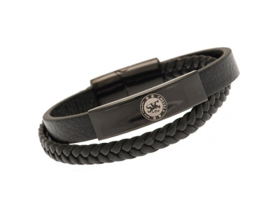 Chelsea armbånd - CFC Black IP Leather Bracelet