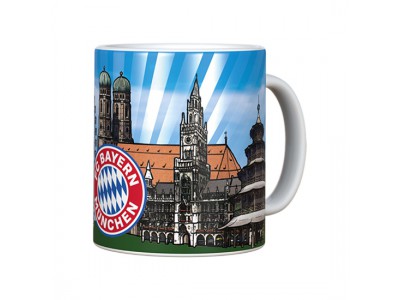 FC Bayern München krus - FCB Tasse Skyline Metallic