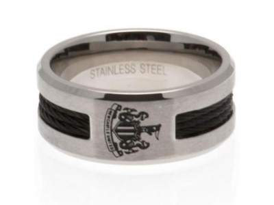 Newcastle United ring - NUFC Black Inlay Ring - Small