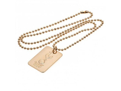 Tottenham Hotspur hundesnor og skilt - Gold Plated Dog Tag & Chain