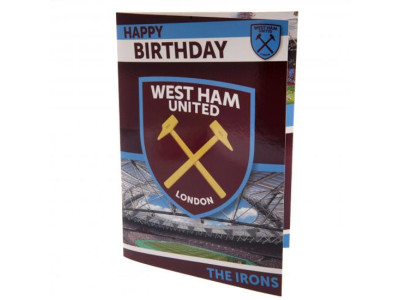 West Ham fødselsdagskort - Musical Birthday Card