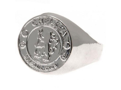 Chelsea FC Silver Plated Crest Ring Medium