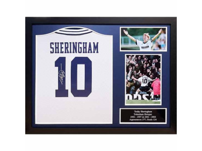 Tottenham Hotspur trøje 1994 Sheringham Signed Shirt (Framed)