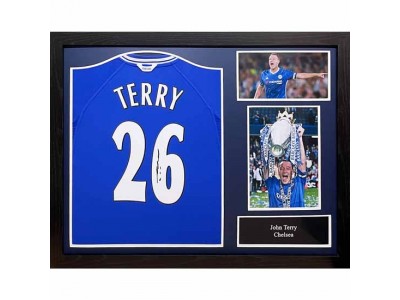 Chelsea trøje 2000 - CFC Terry Signed Shirt (Framed)