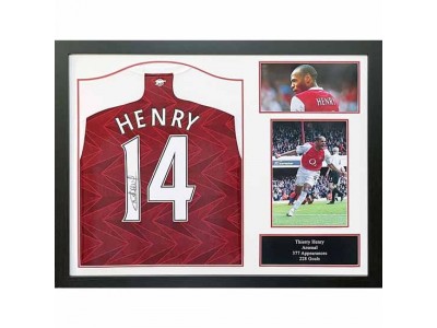Arsenal trøje - AFC Henry Signed Shirt (Framed)