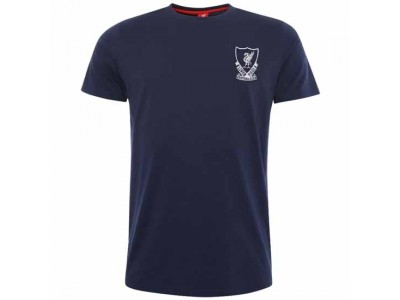Liverpool FC 88-89 Crest T-Shirt voksen Navy S