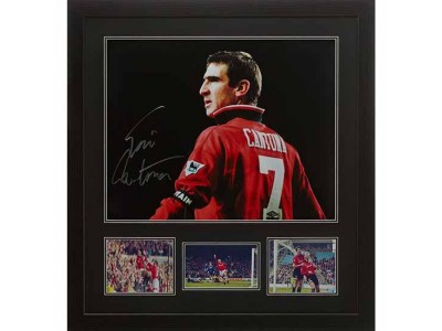 Manchester United tryk - MUFC Cantona Signed Framed Print