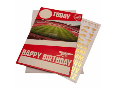 Arsenal fødselsdagskort - AFC Birthday Card With Stickers