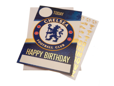 Chelsea fød kort - CFC Birthday Card With Stickers