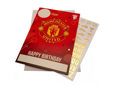 Manchester United kort - Birthday Card With Stickers