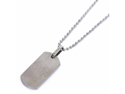 Chelsea hunde skilt og kæde - CFC Matt Finish Dog Tag & Chain