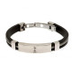 Tottenham Hotspur FC Silver Inlay Silicone Bracelet