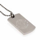 Chelsea FC Engraved Crest Dog Tag & Chain