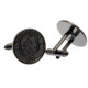 Manchester City FC Black IP Cufflinks - Front View