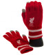 Liverpool FC Touchscreen Knitted Gloves Youths RD - Front View