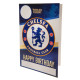 Close-up of Chelsea FC Logo on Birthday Card